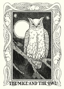 Fables de La Fontaine : Les souris et le hibou (lithographie) - Percy James Billinghurst