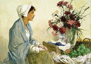 Le vendeur de fleurs - Percy Lancaster