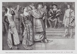 Danse : Les Cardinaux de Narbonne et de Saint Séverin dansant une Pavane devant Louis XII à Milan