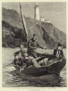 La saison des vacances, pêche au large du phare de Start - Percy Macquoid