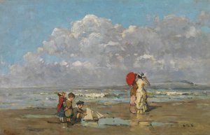 Sur la plage - Pericles Pantazis