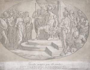 Alexandre et Timoclée, gravé par Nicolas Lesueur