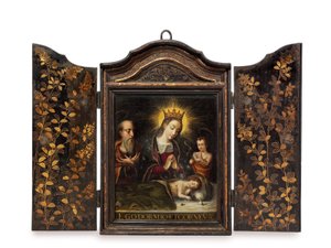 Un sanctuaire chrétien portable (Seigan) commandé par les Jésuites portugais - Period Momoyama