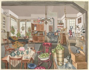 Cuisine et salle à manger semi-rurales, 1910