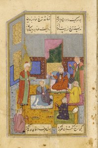 Les femmes égyptiennes se coupent les mains à la vue de la beauté de Yusuf, vers 1565-70 - Persian School
