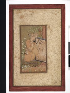Farhad sculptant le portrait de Shirin, probablement XVIIIe siècle - Persian School