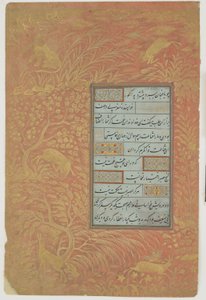 Folio de calligraphie, Iran, dynastie Safavide
