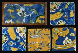 Groupe de carreaux Safavides Cuerda Seca - Persian School