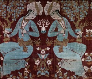 Panneau de style Isfahan (soie) - Persian School
