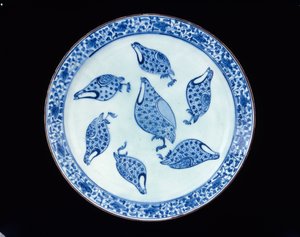 Plat de perdrix, Iran, période safavide, 18ème siècle