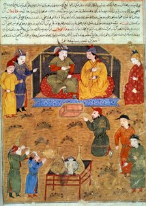 Représentation de Houlagou Khan, petit-fils de Gengis Khan - Persian School