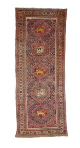 Tapis de galerie Senneh, Ouest de la Perse, 1837 - Persian School