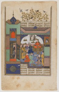 Shirin devant Shiruya, c.1600 - Persian School