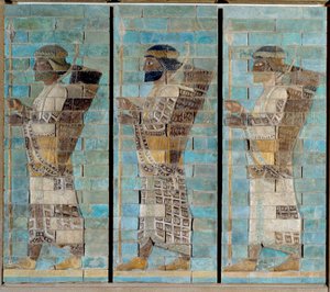 La frise des archers, du palais de Darius I, roi de Perse, à Suse - Persian School