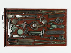 Trousse à outils représentant la Sainte Famille, vers 1830