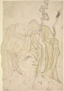 Deux Lohans, vers 1480 - Persian School