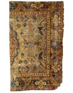 Fragment inhabituel de tapis médaillon de Tabriz, nord-ouest de la Perse, première moitié du XVIe siècle