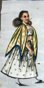 Dame avec un cheroot, c.1820 - Peruvian School