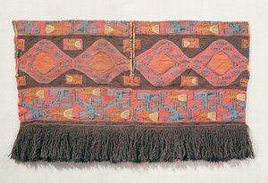 Chemise en tapisserie de laine entrelacée, Culture Nazca - Peruvian School
