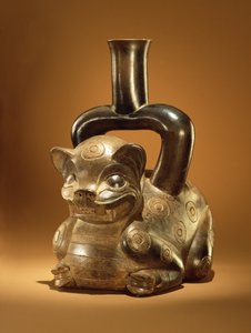 Vase avec puma, Culture Chavin, c.90 av. J.-C. - Peruvian School