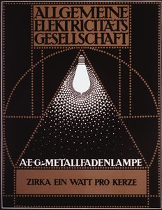 Affiche publicitaire pour la General Electric Company [AEG] 1910