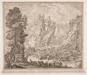 Anno 1733 le 9 août Sa Majesté Royale Sa Majesté la Reine ainsi que Sa Majesté la Reine Mère ont traversé ce champ Mandsseidet - Peter Cramer
