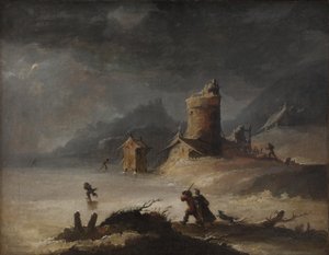 Paysage avec patineurs - Peter Cramer