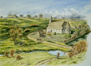 Village médiéval de Wharram Percy, fin du 12ème siècle