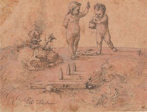 Deux enfants jouant avec une balle, 1500-1546