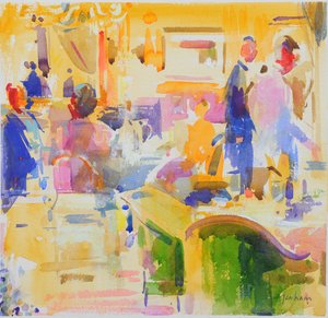 Petit déjeuner au Carlyle, New York - Peter Graham (Contemporary)