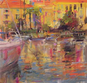 Amarrages sur la Riviera - Peter Graham (Contemporary)