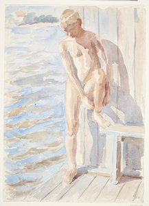 Garçon après le bain