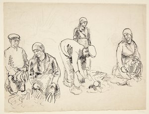Récolteurs de betteraves. Feuille d