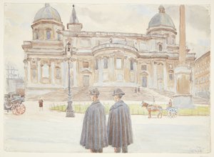 Deux carabiniers devant Santa Maria Maggiore - Peter Hansen