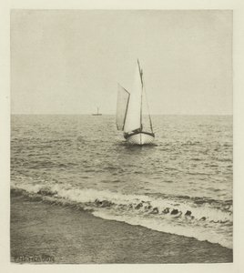 Un pêcheur de crevettes du Suffolk "Revenant à terre" - Peter Henry Emerson