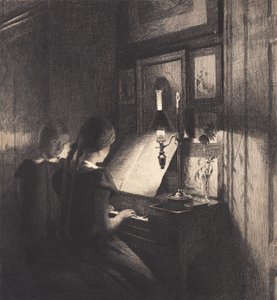 Deux petites filles au piano