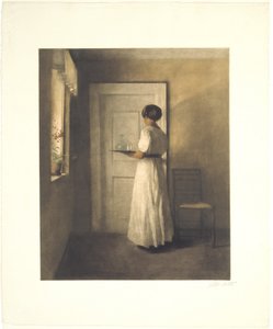 Jeune fille avec un plateau - Peter Vilhelm Ilsted