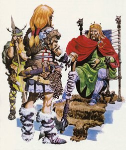 Un chef britannique demandant aux raiders saxons de venir se battre pour lui - Peter Jackson