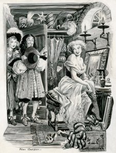 Le roi Charles II visitant Nell Gwynn dans sa loge