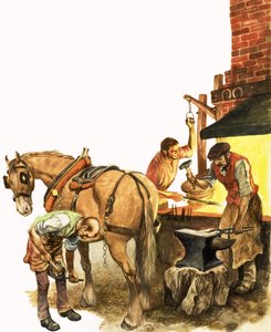 Il était une fois... la vie de village il y a cent ans. Un forgeron au travail