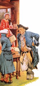 Le pasteur Woodforde achetant du thé à un contrebandier - Peter Jackson