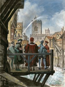 Les travaux hydrauliques de Peter Morris sur le vieux pont de Londres admirés par le Lord Maire et les échevins de la ville - Peter Jackson