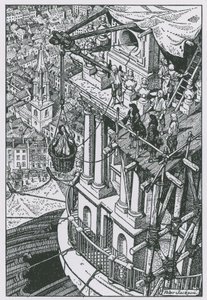 Sir Christopher Wren inspectant les progrès sur le dôme - Peter Jackson