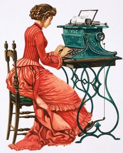 Secrétaire victorienne à la machine à écrire - Peter Jackson