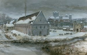 Westminster Hall sous la neige