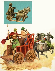 Char à roues en bois