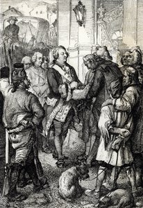 Révolution française : le roi Louis XVI reçoit du maire de Paris Jean-Sylvain Bailly la cocarde tricolore - Peter Johann Nepomuck Geiger