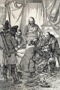 Insurrection de Kosciuszko : le héros polonais Tadeusz Kosciuszko (1746-1817) blessé à la bataille de Maciejowice contre les Russes - Peter Johann Nepomuck Geiger
