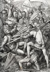 La bataille de Sempach, combattue le 9 juillet 1386, entre Léopold III, duc d