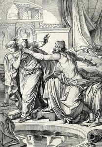 La princesse gépide Rosemonde (morte en 572) et son amant meurtrier de son mari le roi Alboin se sont empoisonnés avec la même coupe de poison, 572 - Peter Johann Nepomuck Geiger